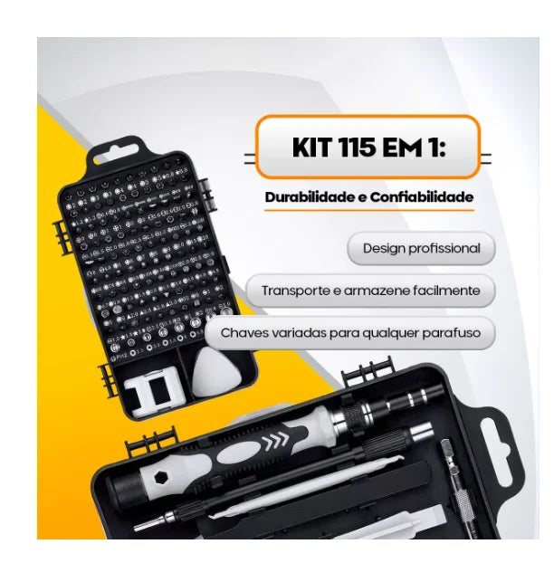 Kit de ferramentas de jogo 115, mini teclas, precisão, multiuso, celular, tablet, notebook-Neverdie Store