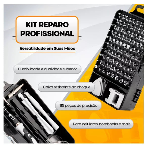 Kit de ferramentas de jogo 115, mini teclas, precisão, multiuso, celular, tablet, notebook-Neverdie Store