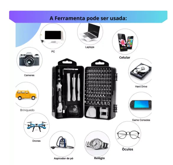 Kit de ferramentas de jogo 115, mini teclas, precisão, multiuso, celular, tablet, notebook-Neverdie Store