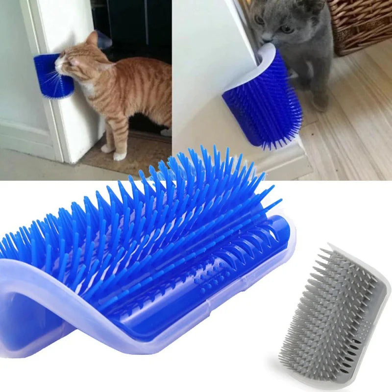 Pet Brush Strip Hair Brush With Catnip Pet Cat Wall Massage Toy